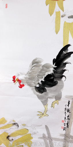 《丰收大吉》  规格：68cmx138cm.jpg