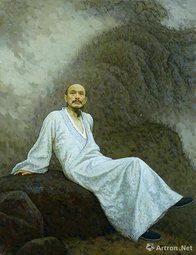 靳尚谊《画僧髡残》布面油画 150.5x114cm 1999年 中国嘉德以2875万元成交.png