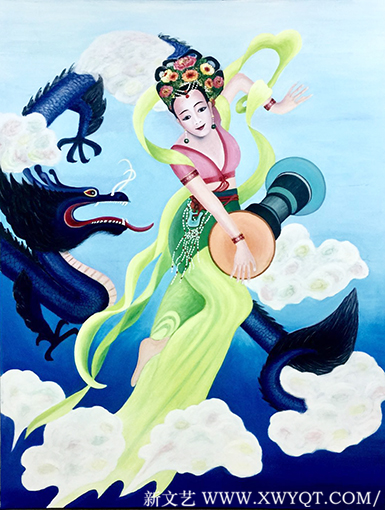 油画《飞天舞龙图》220X168cm.png