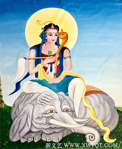 油画《普贤菩萨》200X168cm.png