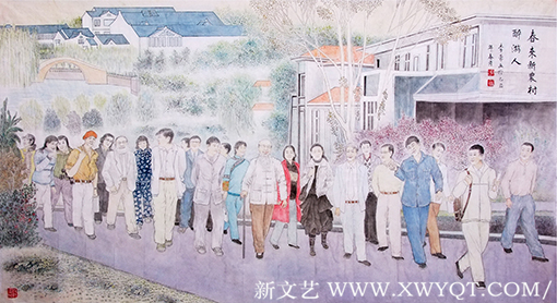 《春来新农村醉游人》96cmX180cm.png
