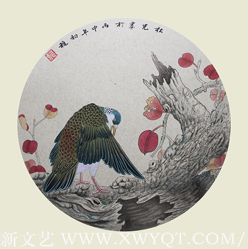 杜光作品5《梳妆》团扇.png