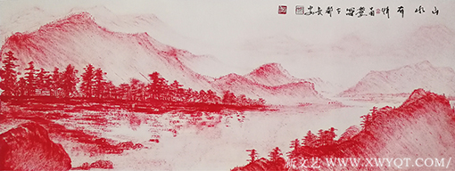 宝砂画《山水有情》.png