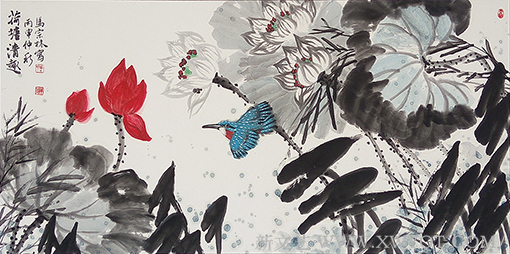 《荷塘清趣》规格：138x69cm.png