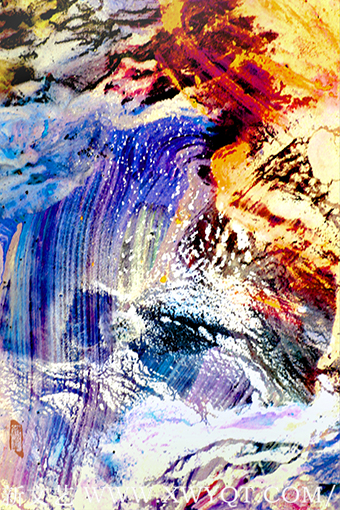 慈向群画《红岩清瀑》.png
