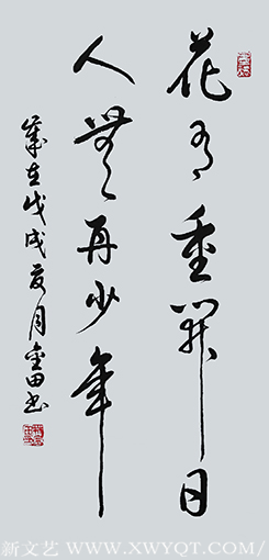 林金田作品3《花有重开日 人无再少年》.png