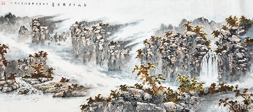 《秋山十里听泉声》规格：246x108cm.png