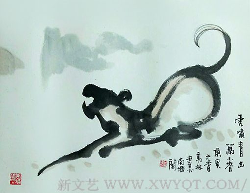 高健林作品3《虎啸青山万木春》.png