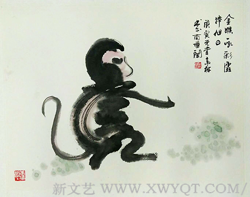 高健林作品9《金猴一吼彩云捧旭日》.png