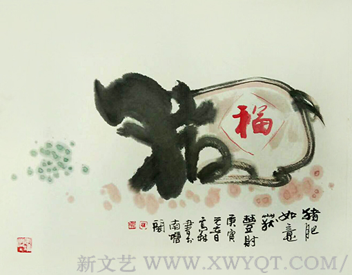 高健林作品12《猪肥如意获丰财》.png