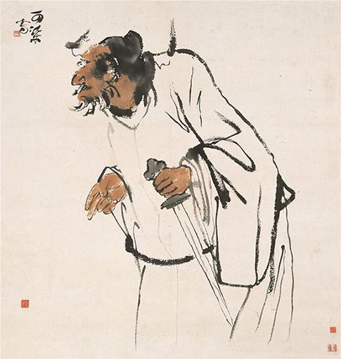 李可染 钟馗 纸本设色.jpg