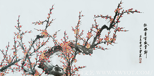 黄玉灵作品《红梅自有傲骨干》.png