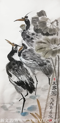 张焯作品 《三思而行》规格：100cmX55cm 创作年代：2018年.png