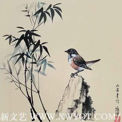 9路豫坤作品《山雀青竹》.png
