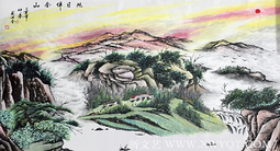 刘世全作品《旭日伴金山》规格：180cmX97cm 创作年代：2019年.png