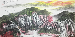 刘世全作品《旭日东昇》规格：180cmX97cm 创作年代：2019年.png