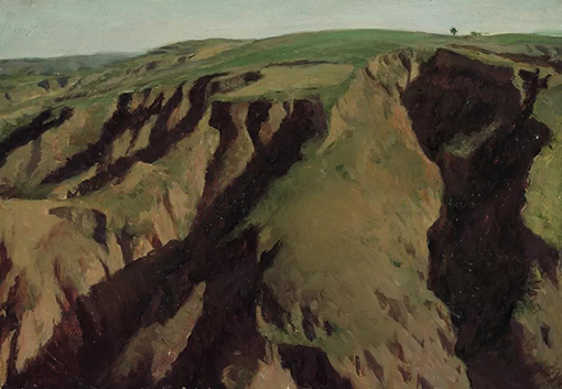 陕北高原 39.3cm×27cm 纸板油彩 1990 中国美术馆藏.jpg