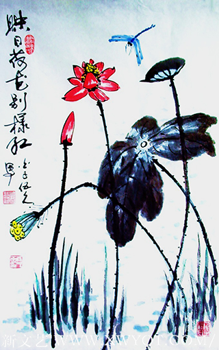 李伍久作品8《映日荷花别样红》68x43cm.png