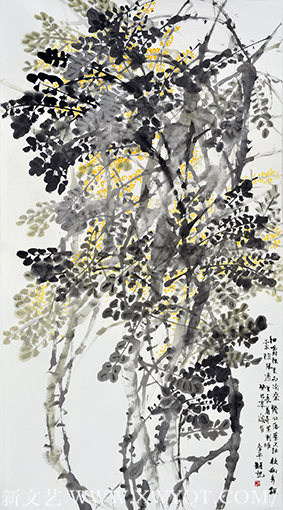 道金平作品《细嚼棘果品沧桑》规格：90cmx180cm 创作年代：2013年.png
