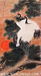 顾新敏作品《松鹤延年》 规格：58cmx107cm 创作年代：2017年.png