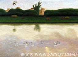 梁建中作品《黄昏的故乡》60cmx80cm.png