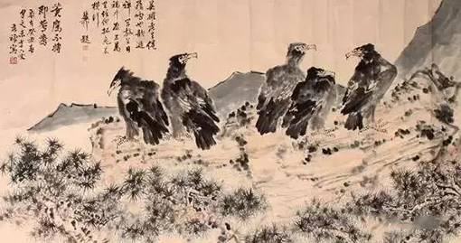 李苦禅《五鹰图》.jpg