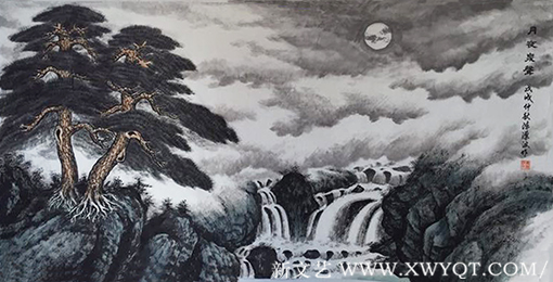 陈汉波作品 《月夜泉声》.png