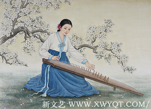 肖耀彩作品6《梨花颂》105X 76cm 2012年.png