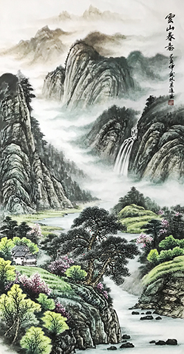 林累通作品2《云山春意》.jpg