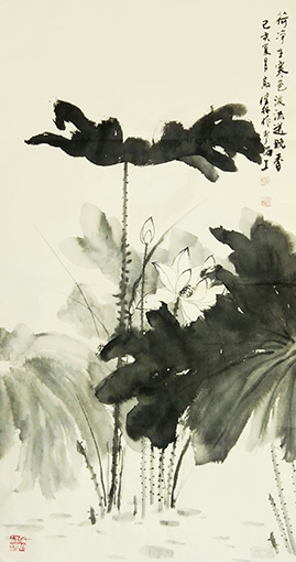 高健林作品5《荷净生寒色 波流送晚香》.jpg