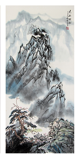 赵磊作品 《大山探秘》规格：137cmx68cm.jpg