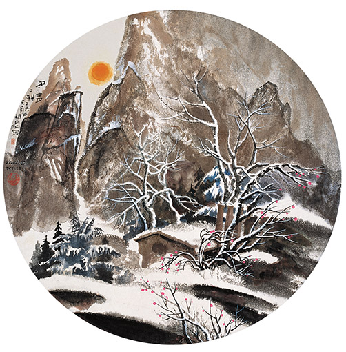 赵磊作品 《冬情》规格：直径67cm.jpg