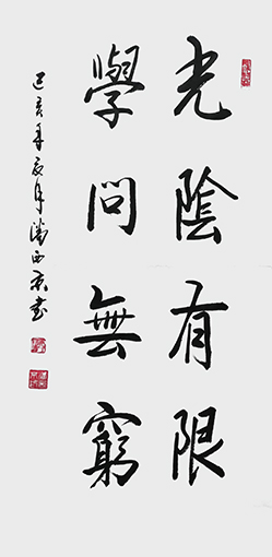 潘西京作品《光阴有限，学问无穷》.jpg