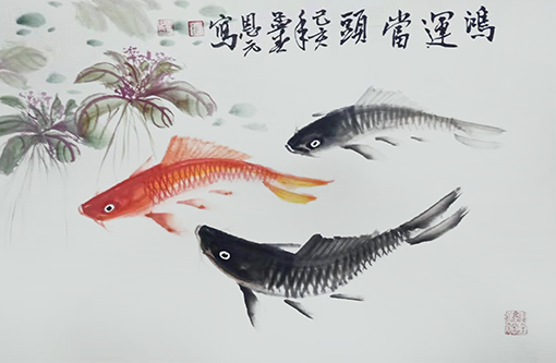 李恩元作品《鸿运当头》.jpg