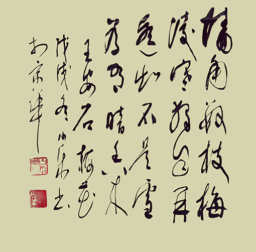 白小乐作品 《梅花》 规格：50cmx50cm 创作年代：2018年.JPG