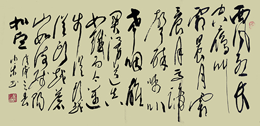 白小乐作品《忆秦娥 娄山关》 规格：140cmx70cm 创作年代：2018年.JPG