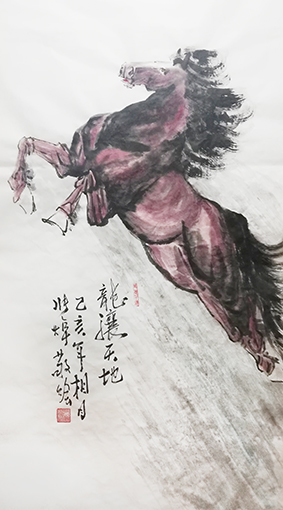 张焯作品 《龙骧天地》规格：138cmX69cm.jpg