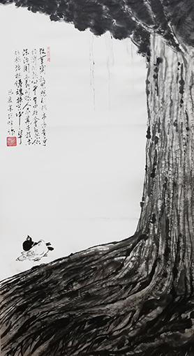 张焯作品 《培根铸魂》 规格：138cm×69cm.jpg