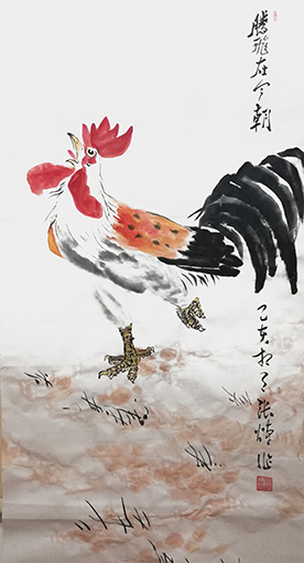 张焯作品 《腾飞在今朝》2  规格：138cm×69cm.jpg