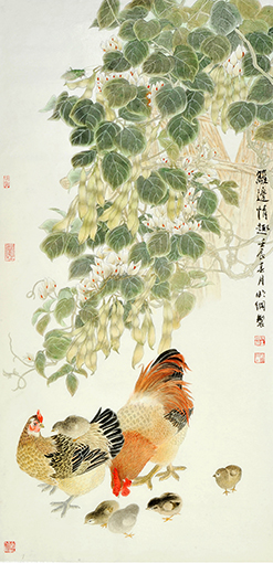 陈明纲作品《篱边情趣》.jpg