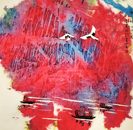 《出海》2015年 68cmx68cm.jpg