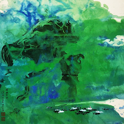 《香格里拉》 2015年 68cmx68cm.jpg