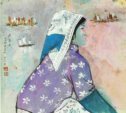 《渔家女》 2015年 67cmX66cm （徐震时 董春莲作）.jpg