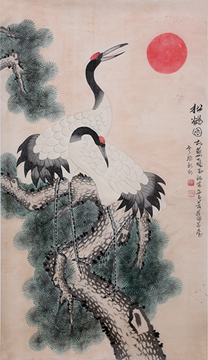 顾新敏作品《松鹤图》.JPG