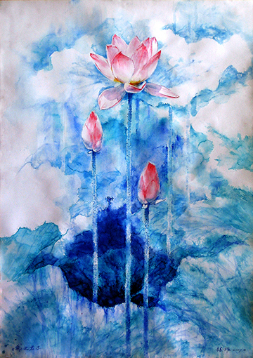 梁镇雄作品 《 花之君子》.jpg