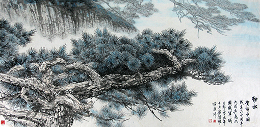 梁镇雄作品 《劲松》.jpg