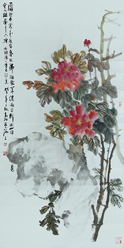 高健林作品2《春风拂楹露华浓》138x68cm.jpg