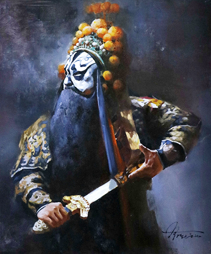 赵新颖作品《焦赞》 规格：50cm×60cm 创作年代：2015年.jpg