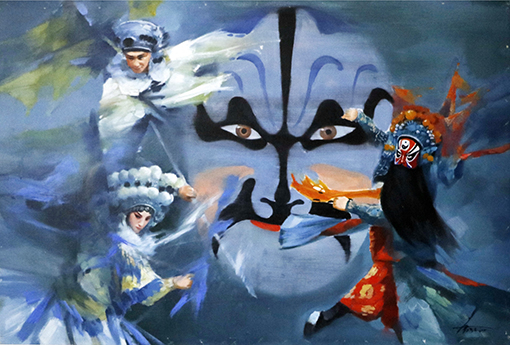 赵新颖作品《戏曲人生》规格：90cm×60cm 创作年代：2016年.jpg