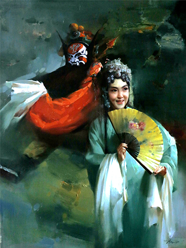 赵新颖作品《钟馗嫁妹》 规格：90cm×120 cm 创作年代：2017年.jpg